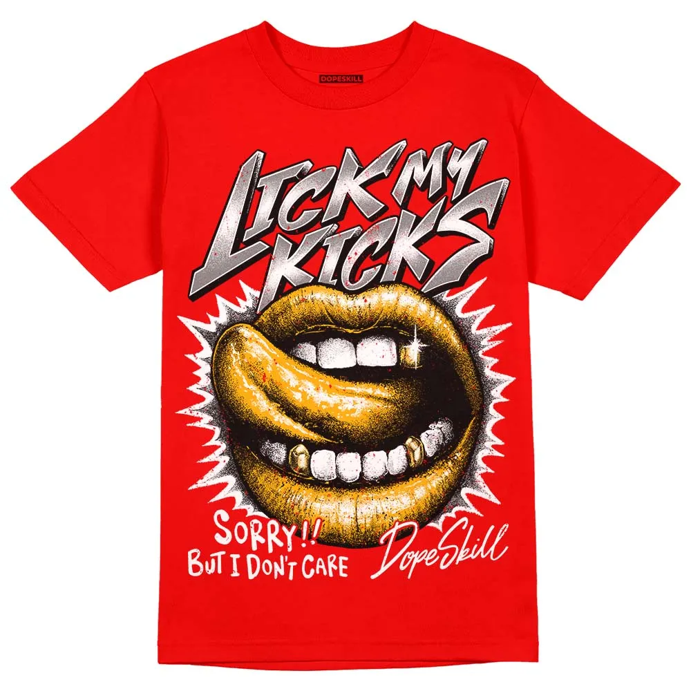 Red Collection DopeSkill Red T-shirt Lick My Kicks Graphic sold by DopeSkill