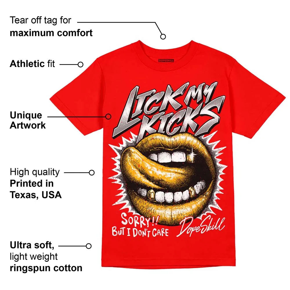 Red Collection DopeSkill Red T-shirt Lick My Kicks Graphic sold by DopeSkill product image thumbnail 2