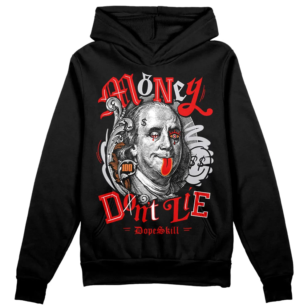 Red Cement 4S DopeSkill Hoodie Sweatshirt Money Don't Lie Graphic sold by DopeSkill product image thumbnail 2