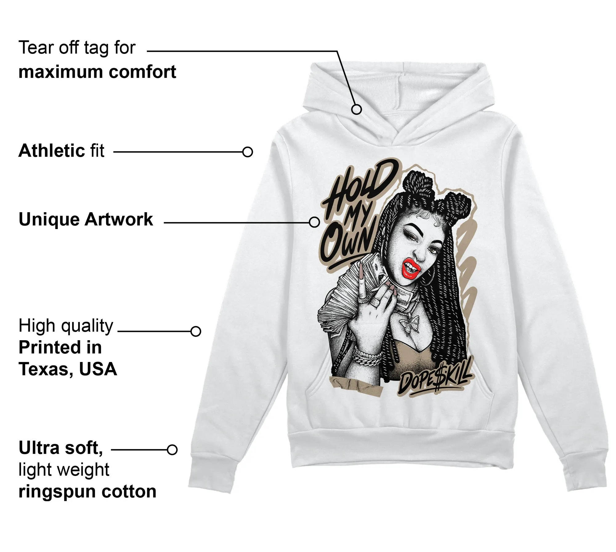 Latte 1s DopeSkill Hoodie Sweatshirt New H.M.O Graphic sold by DopeSkill product image thumbnail 3