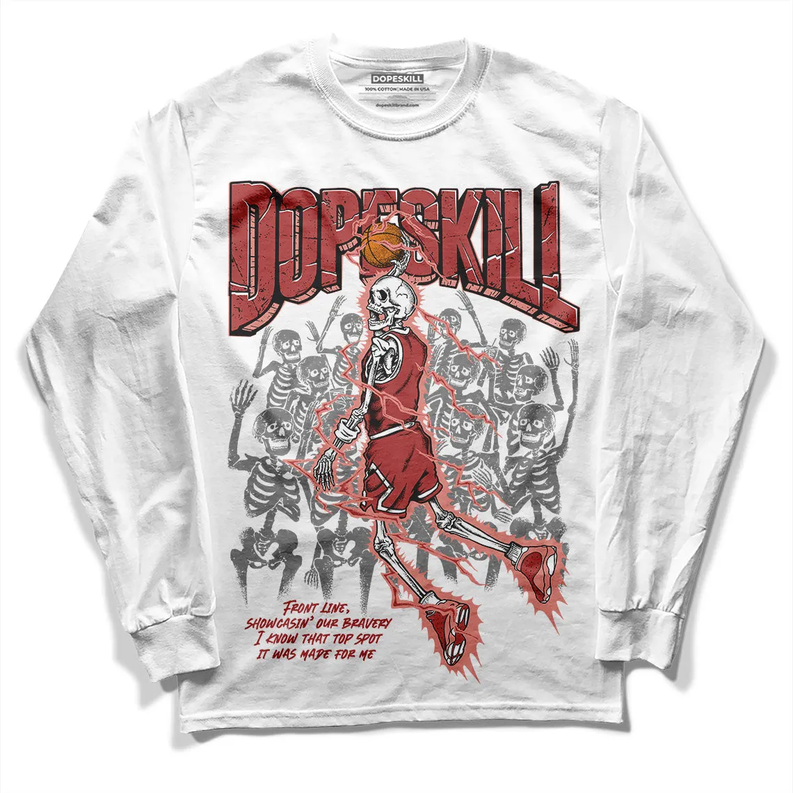 Dune Red 13s DopeSkill Long Sleeve T-Shirt Thunder Dunk Graphic sold by DopeSkill