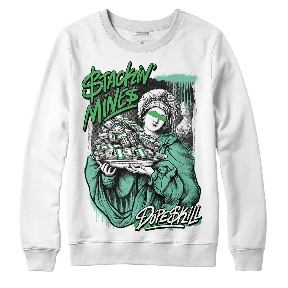 Green Glow 1s DopeSkill Sweatshirt Stackin Mines Graphic sold by DopeSkill product image thumbnail 2