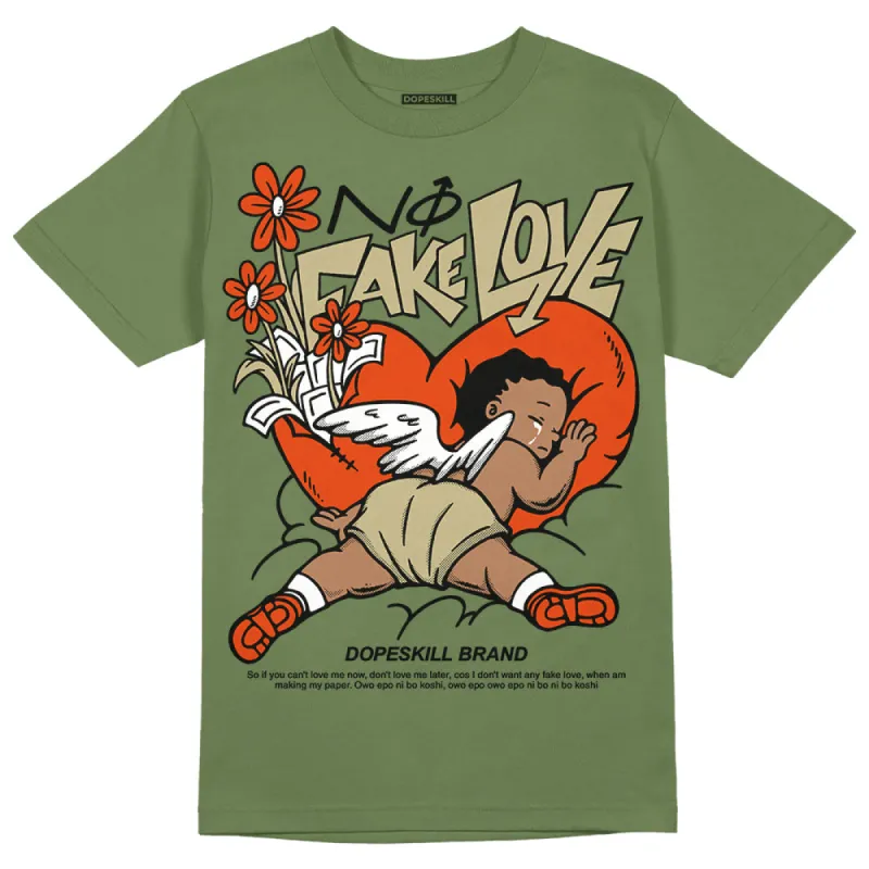 Olive Collection DopeSkill Olive T-shirt No Fake Love Graphic sold by DopeSkill
