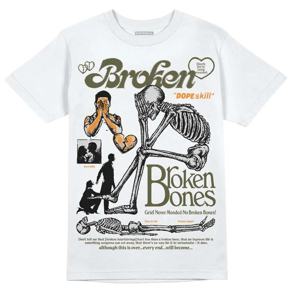 Olive 5s DopeSkill T-Shirt Broken Bones Graphic sold by DopeSkill