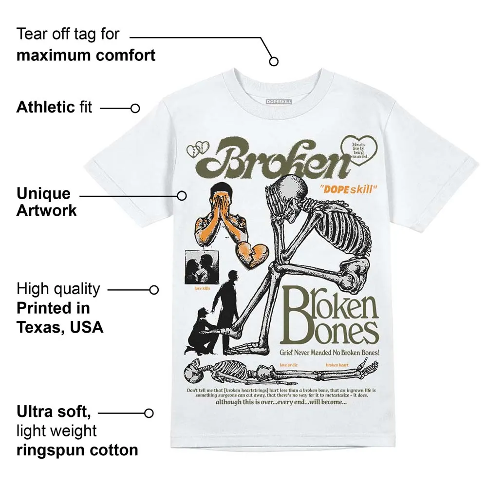 Olive 5s DopeSkill T-Shirt Broken Bones Graphic sold by DopeSkill product image thumbnail 3