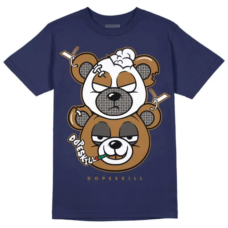Dunk Premium Tweed Corduroy DopeSkill Navy T-shirt New Double Bear Graphic sold by DopeSkill
