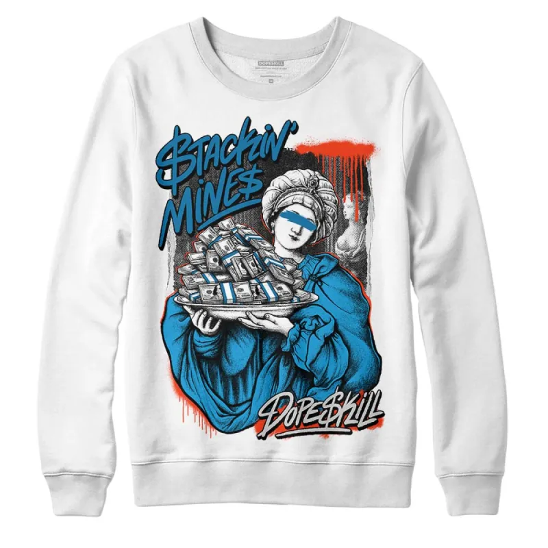 Military Blue 4s DopeSkill Sweatshirt Stackin Mines Graphic sold by DopeSkill