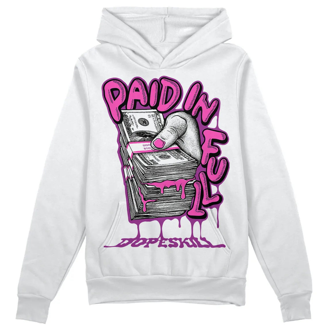 Hyper Violet 4s DopeSkill Hoodie Sweatshirt Paid In Full Graphic sold by DopeSkill