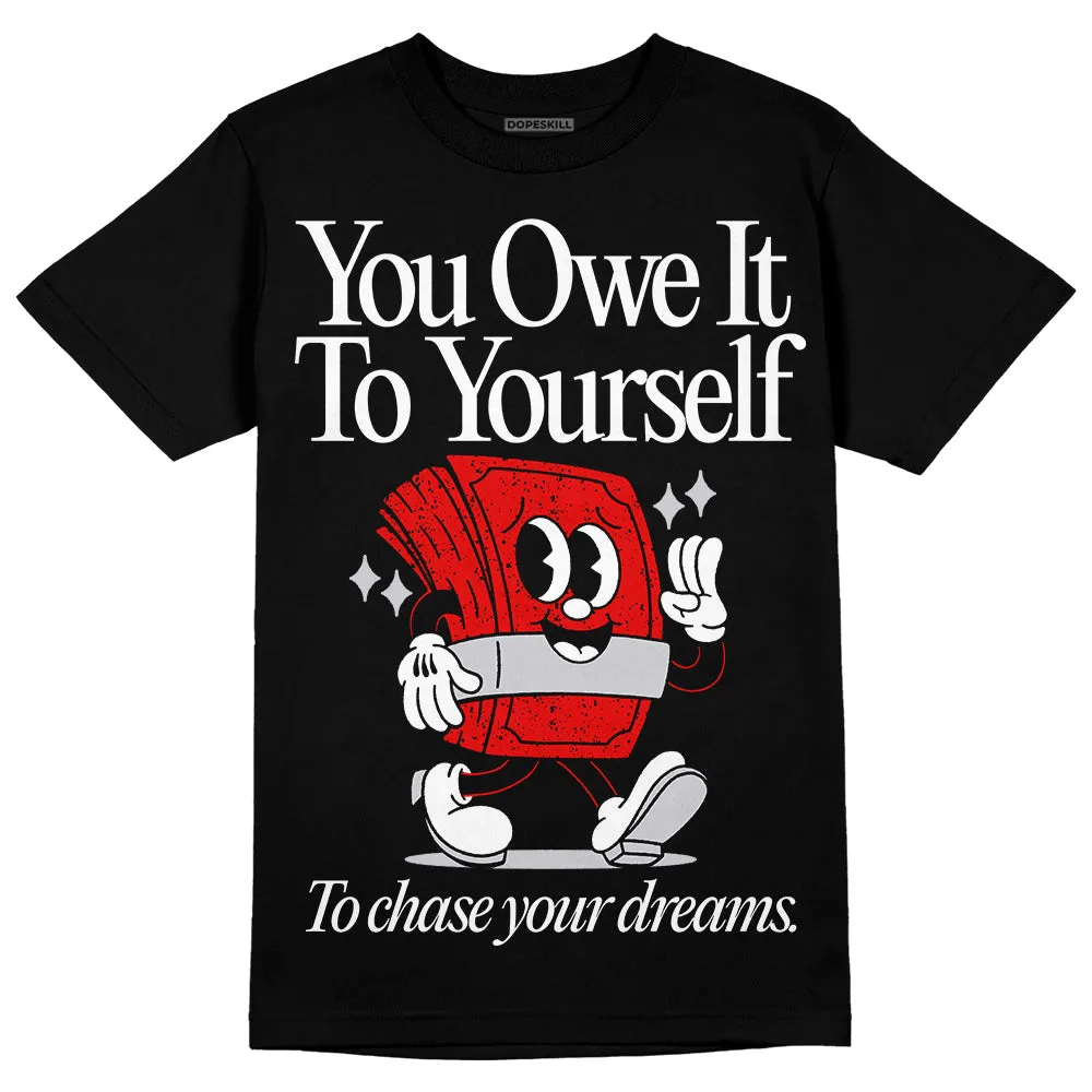 Red Cement 4S DopeSkill T-Shirt Owe It To Yourself Graphic sold by DopeSkill product image thumbnail 2