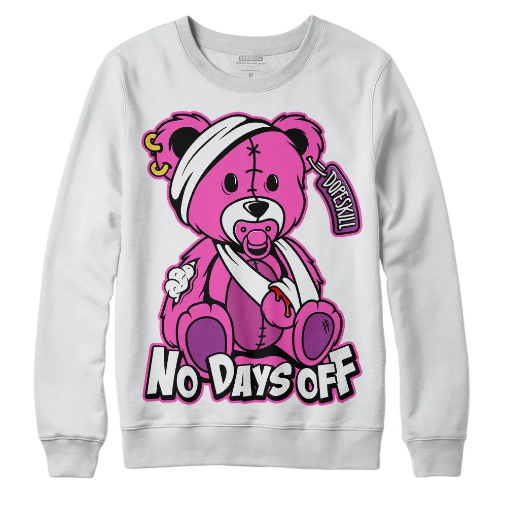 Hyper Violet 4s DopeSkill Sweatshirt Hurt Bear Graphic sold by DopeSkill