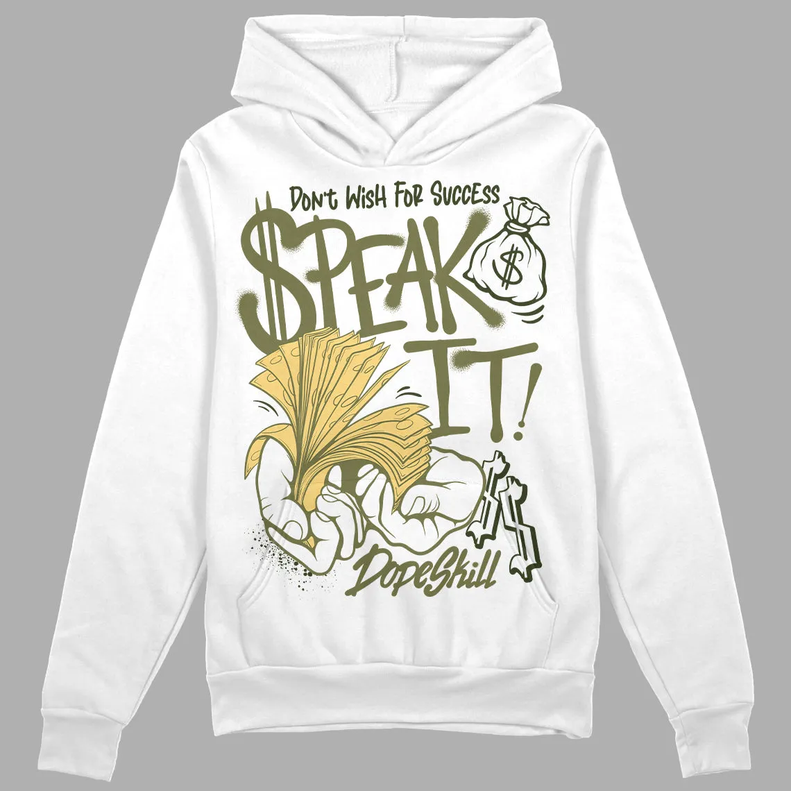Craft Olive 4s DopeSkill Hoodie Sweatshirt Speak It Graphic sold by DopeSkill product image thumbnail 2