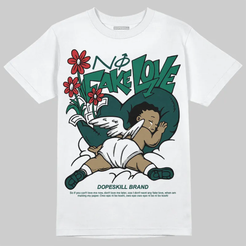 Oxidized Green 4s DopeSkill T-Shirt No Fake Love Graphic sold by DopeSkill