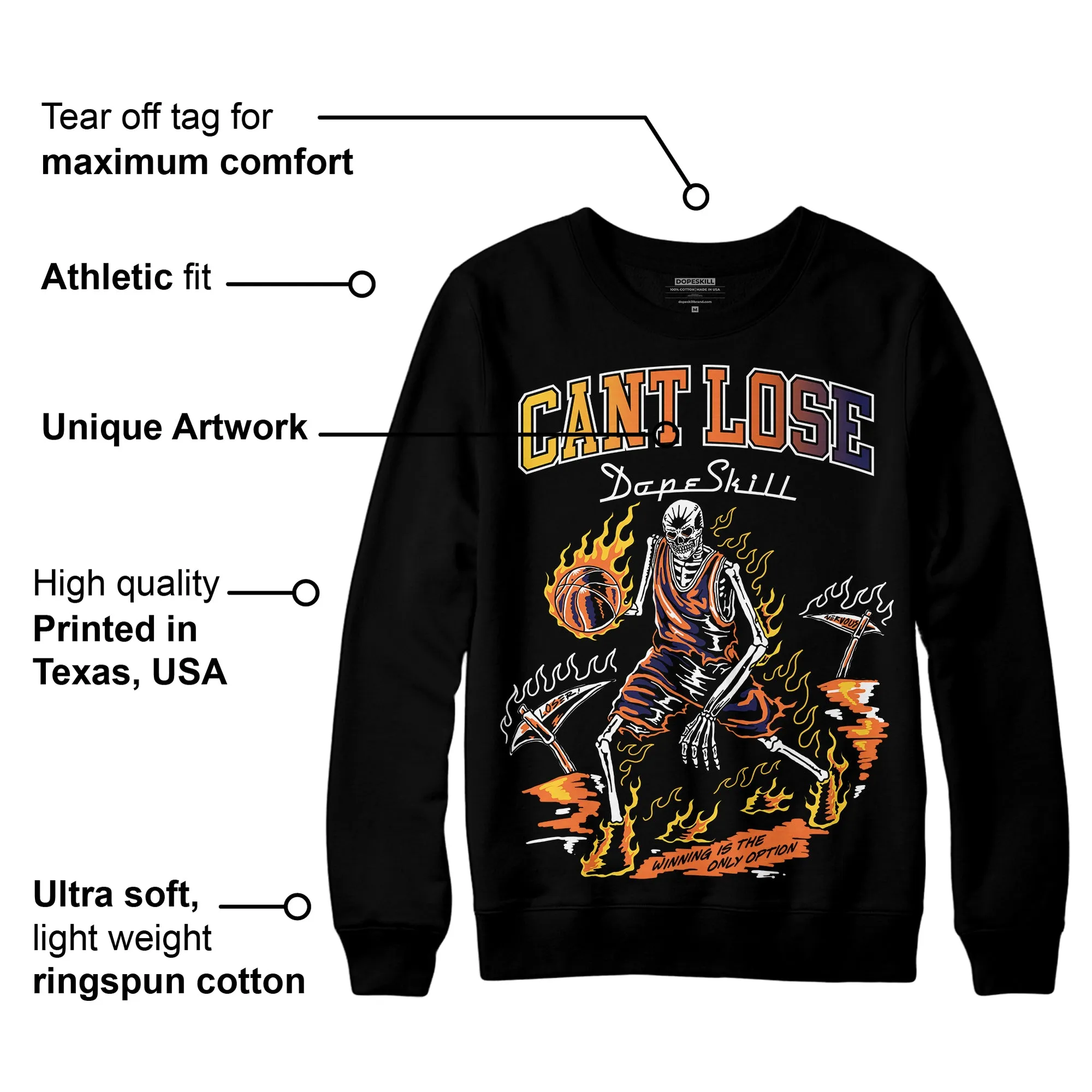 Rio 3s DopeSkill Sweatshirt Cant Lose Graphic sold by DopeSkill product image thumbnail 3