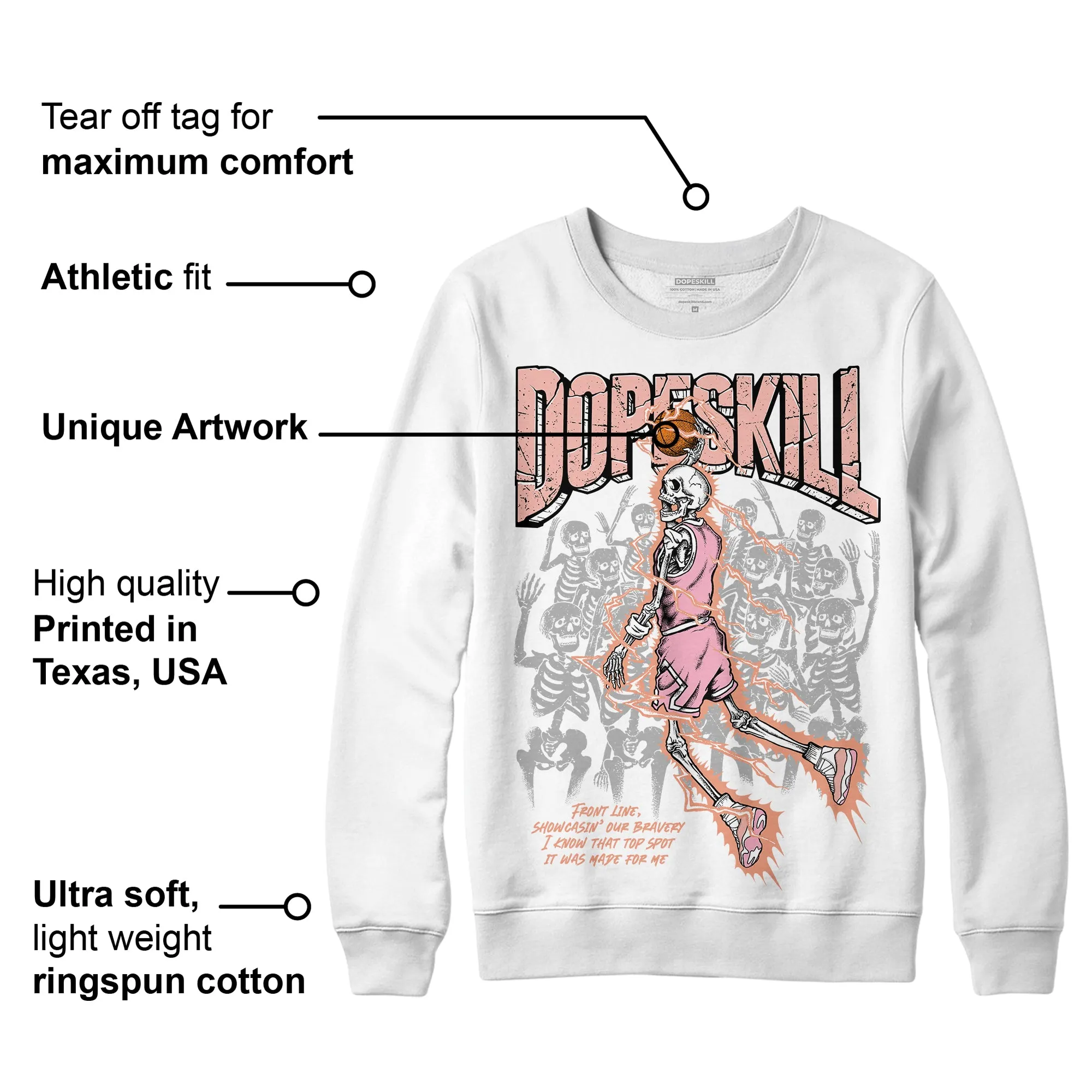 Legend Pink 11s DopeSkill Sweatshirt Thunder Dunk Graphic sold by DopeSkill product image thumbnail 3