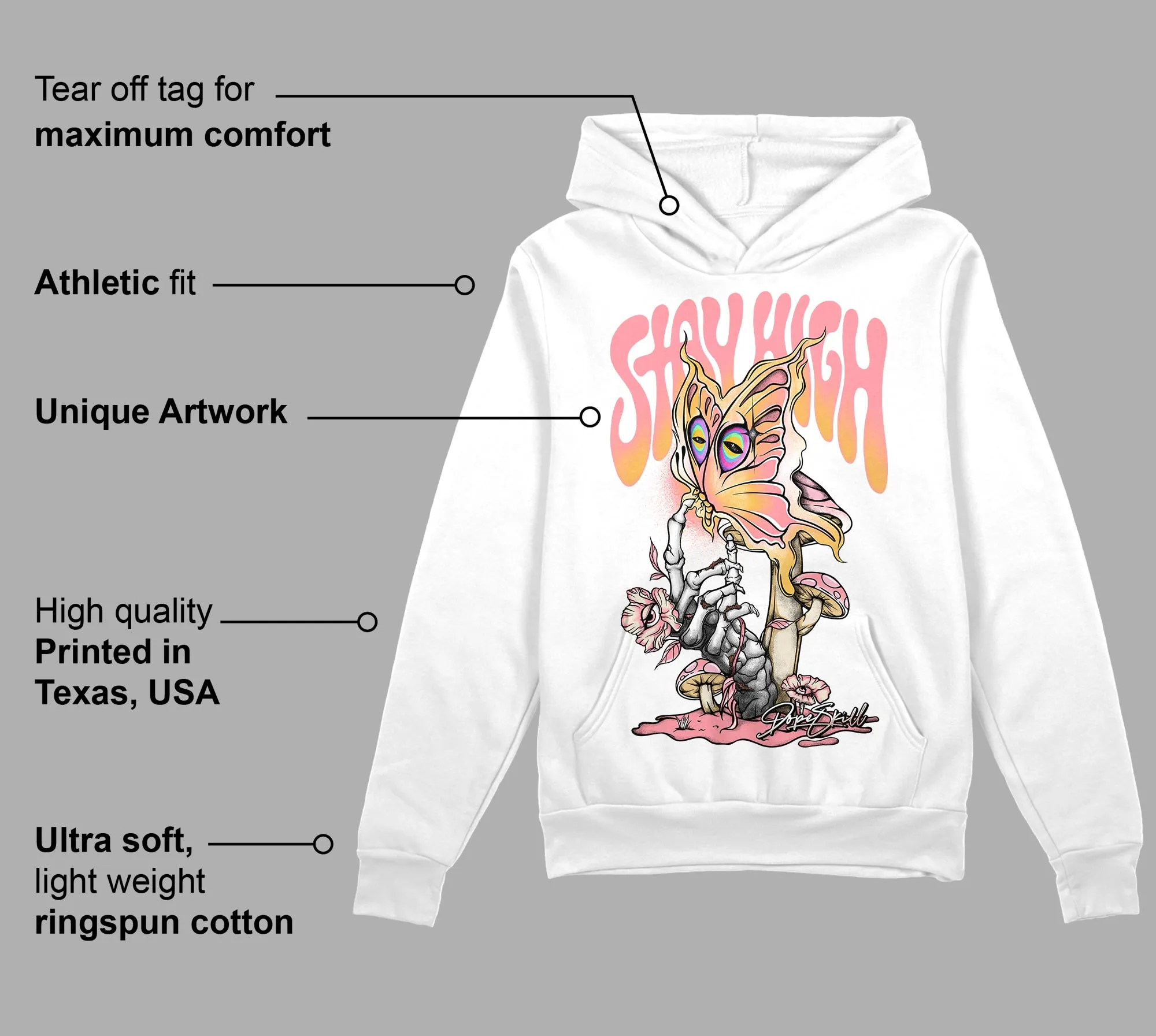 Red Stardust 3s DopeSkill Hoodie Sweatshirt Stay High Graphic sold by DopeSkill product image thumbnail 3