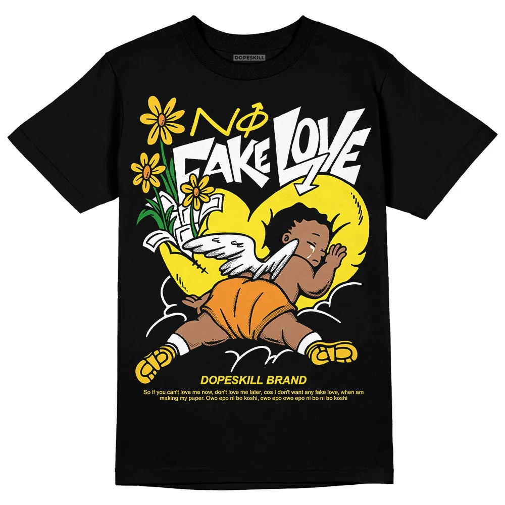 Vivid Sulfur 4s DopeSkill T-Shirt No Fake Love Graphic sold by DopeSkill product image thumbnail 2
