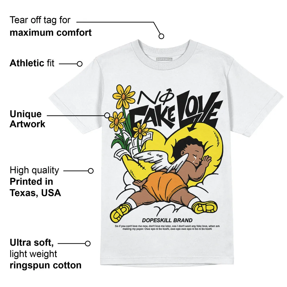 Vivid Sulfur 4s DopeSkill T-Shirt No Fake Love Graphic sold by DopeSkill product image thumbnail 3