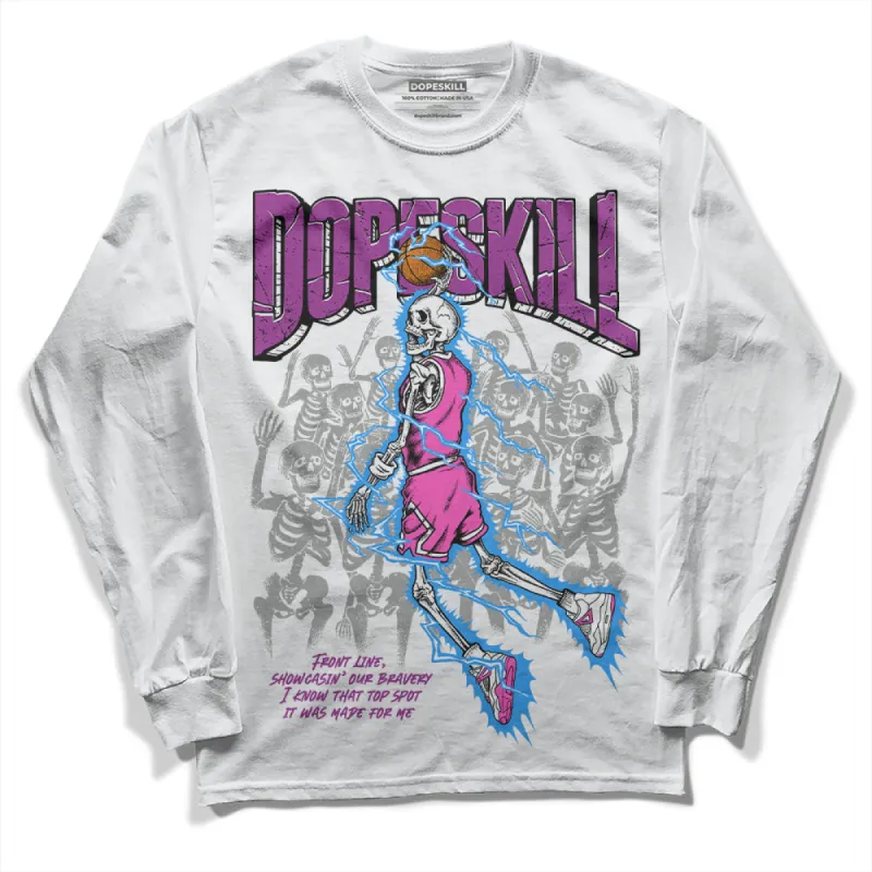 Hyper Violet 4s DopeSkill Long Sleeve T-Shirt Thunder Dunk Graphic sold by DopeSkill