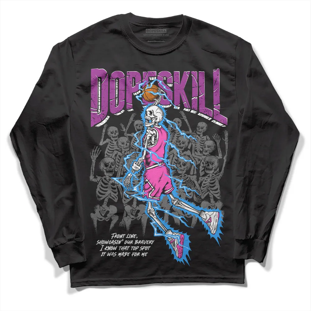 Hyper Violet 4s DopeSkill Long Sleeve T-Shirt Thunder Dunk Graphic sold by DopeSkill product image thumbnail 2