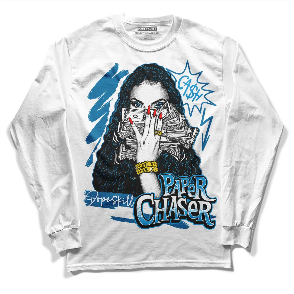 Military Blue 4s DopeSkill Long Sleeve T-Shirt NPC Graphic sold by DopeSkill
