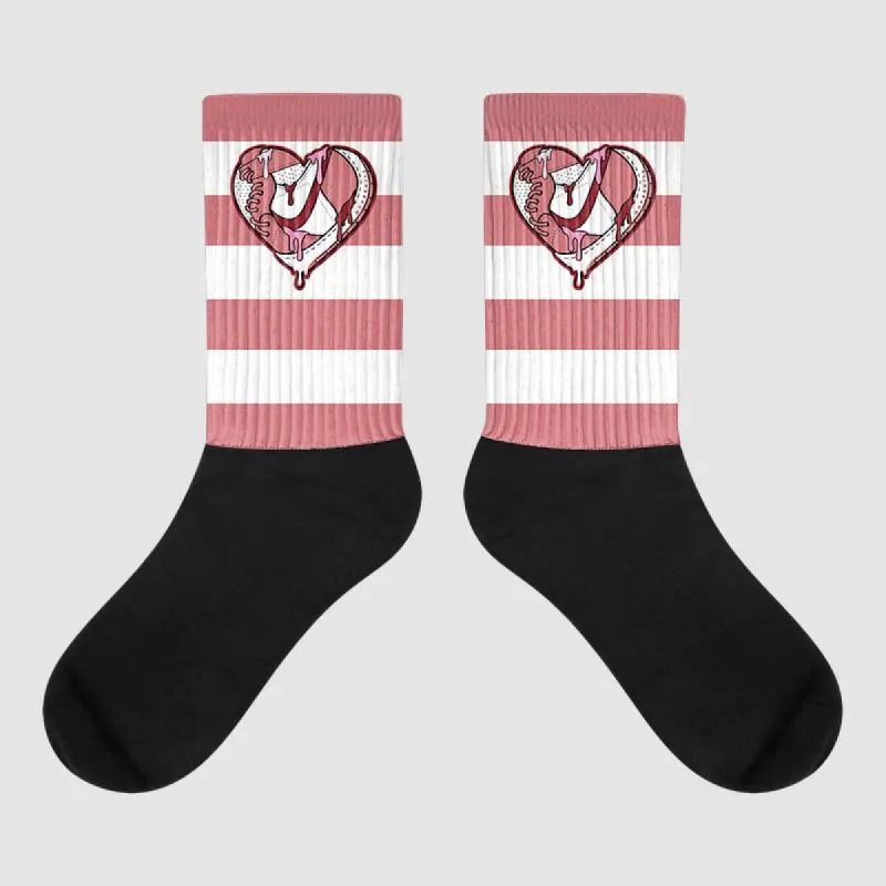 Valentine's Day Collection DopeSkill Sublimated Socks Horizontal Stripes Graphic sold by DopeSkill