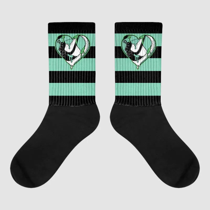 Green Glow 1s DopeSkill Sublimated Socks Horizontal Stripes Graphic sold by DopeSkill
