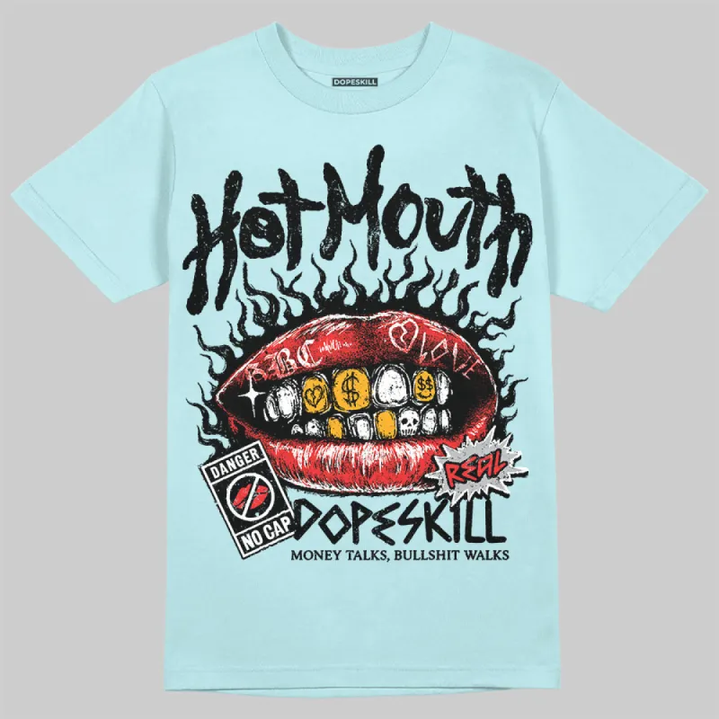 Dunk Glacier Blue DopeSkill Chambray T-shirt Hot Mouth Graphic sold by DopeSkill