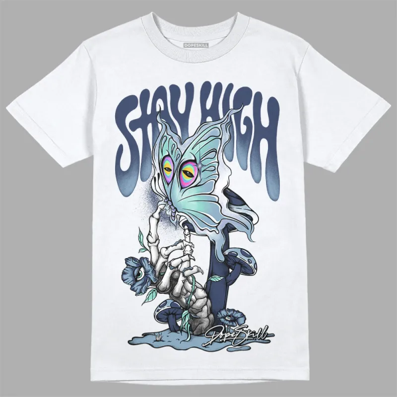 Diffused Blue Sail Grey White 1s DopeSkill T-Shirt Stay High Graphic sold by DopeSkill