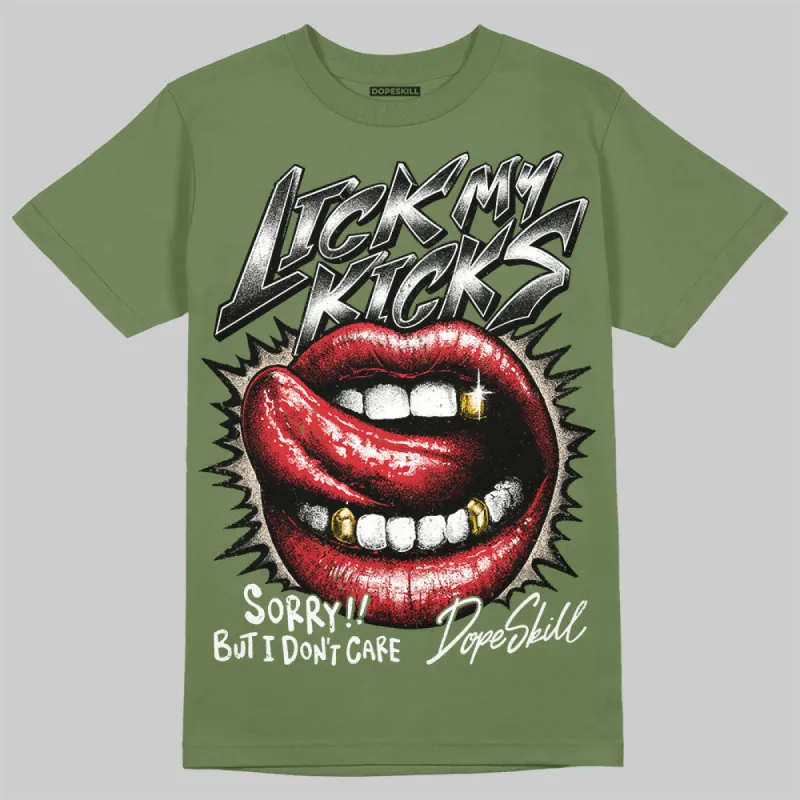 Medium Olive 1s DopeSkill Olive T-shirt Lick My Kicks Graphic sold by DopeSkill
