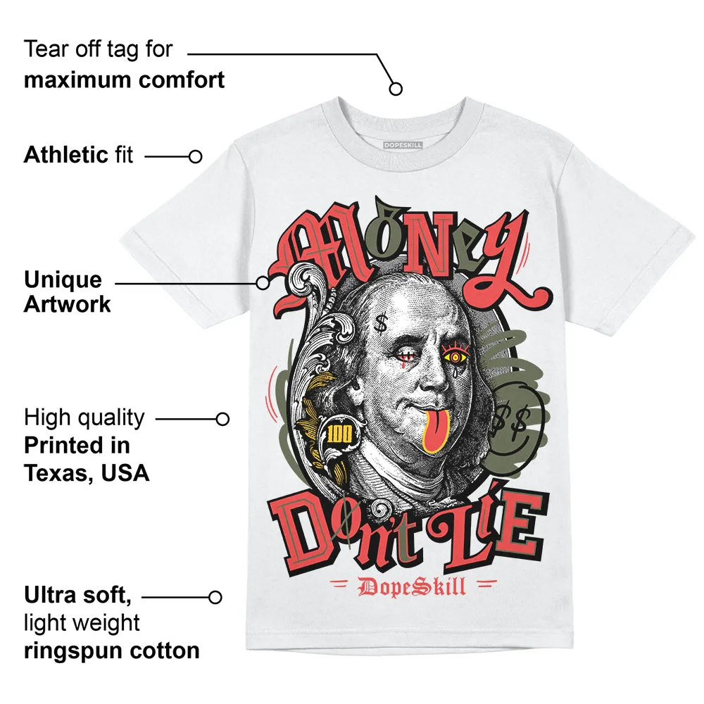 Dunk Mystic Red Cargo Khaki DopeSkill T-Shirt Money Don't Lie Graphic sold by DopeSkill product image thumbnail 3