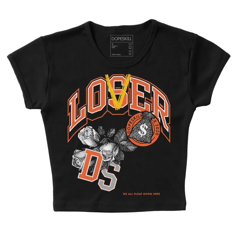 Georgia Peach 3s DopeSkill Women's Crop Top Loser Lover Graphic sold by DopeSkill