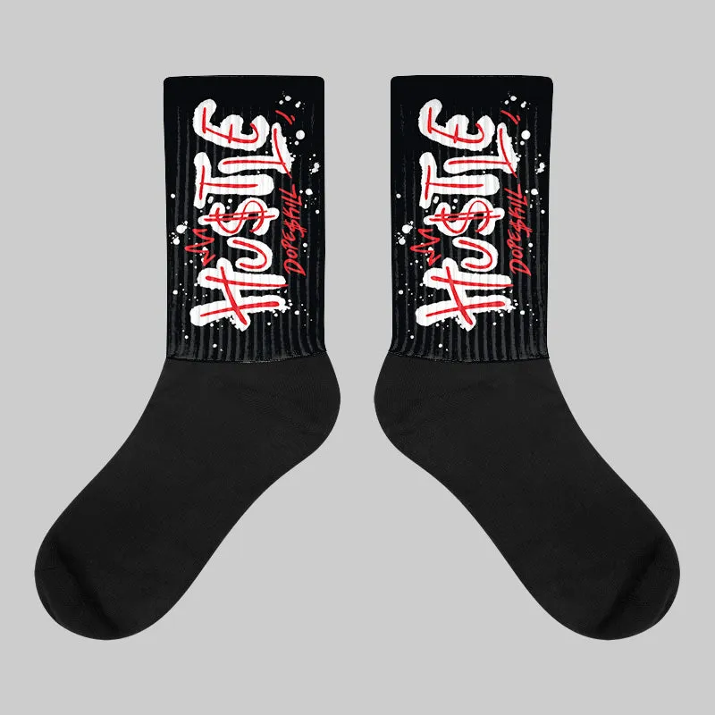White Thunder 4s DopeSkill Sublimated Socks Hustle Graphic sold by DopeSkill