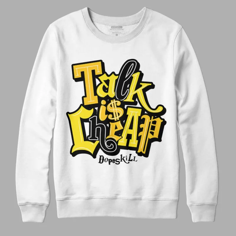 Vivid Sulfur 4s DopeSkill Sweatshirt Talk Is Chip Graphic sold by DopeSkill