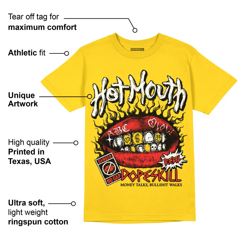 Yellow Collection DopeSkill Gold T-shirt Hot Mouth Graphic sold by DopeSkill product image thumbnail 2