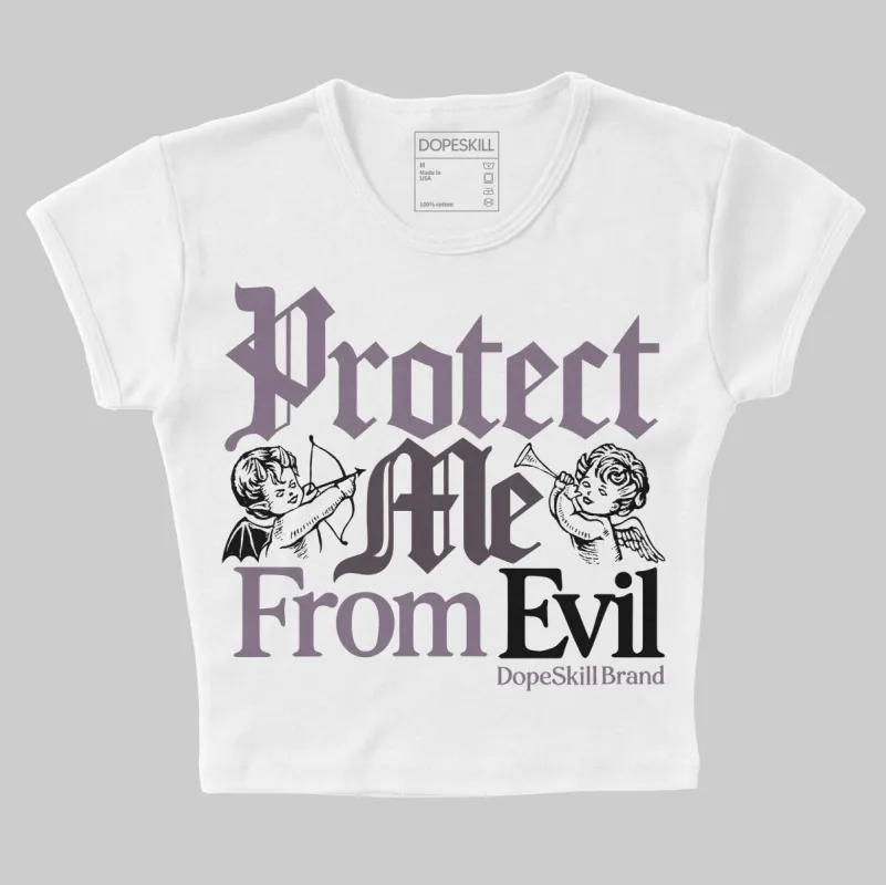 Violet Ore 3s DopeSkill Women's Crop Top Protect Me From Evil Graphic sold by DopeSkill