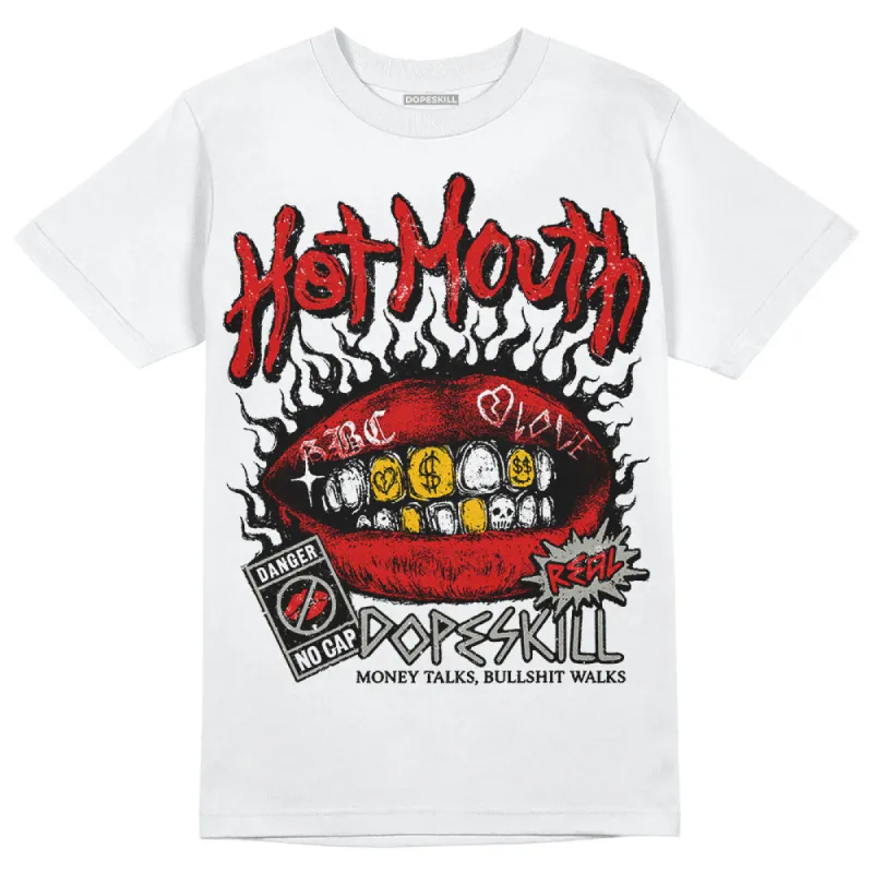 Fire Red 3s DopeSkill T-Shirt Hot Mouth Graphic sold by DopeSkill