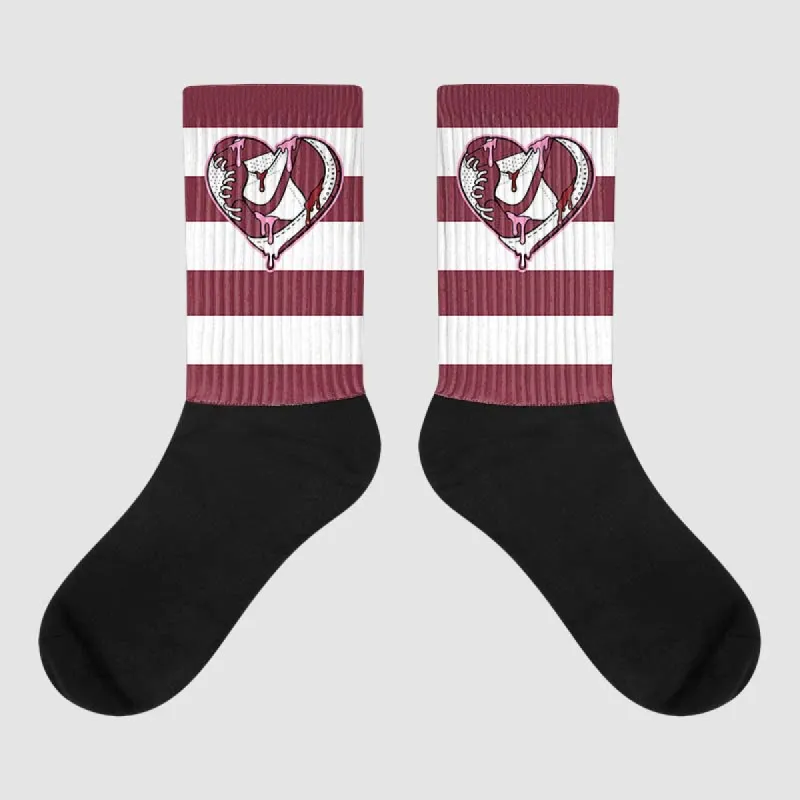 Team Red 1s DopeSkill Sublimated Socks Horizontal Stripes Graphic sold by DopeSkill