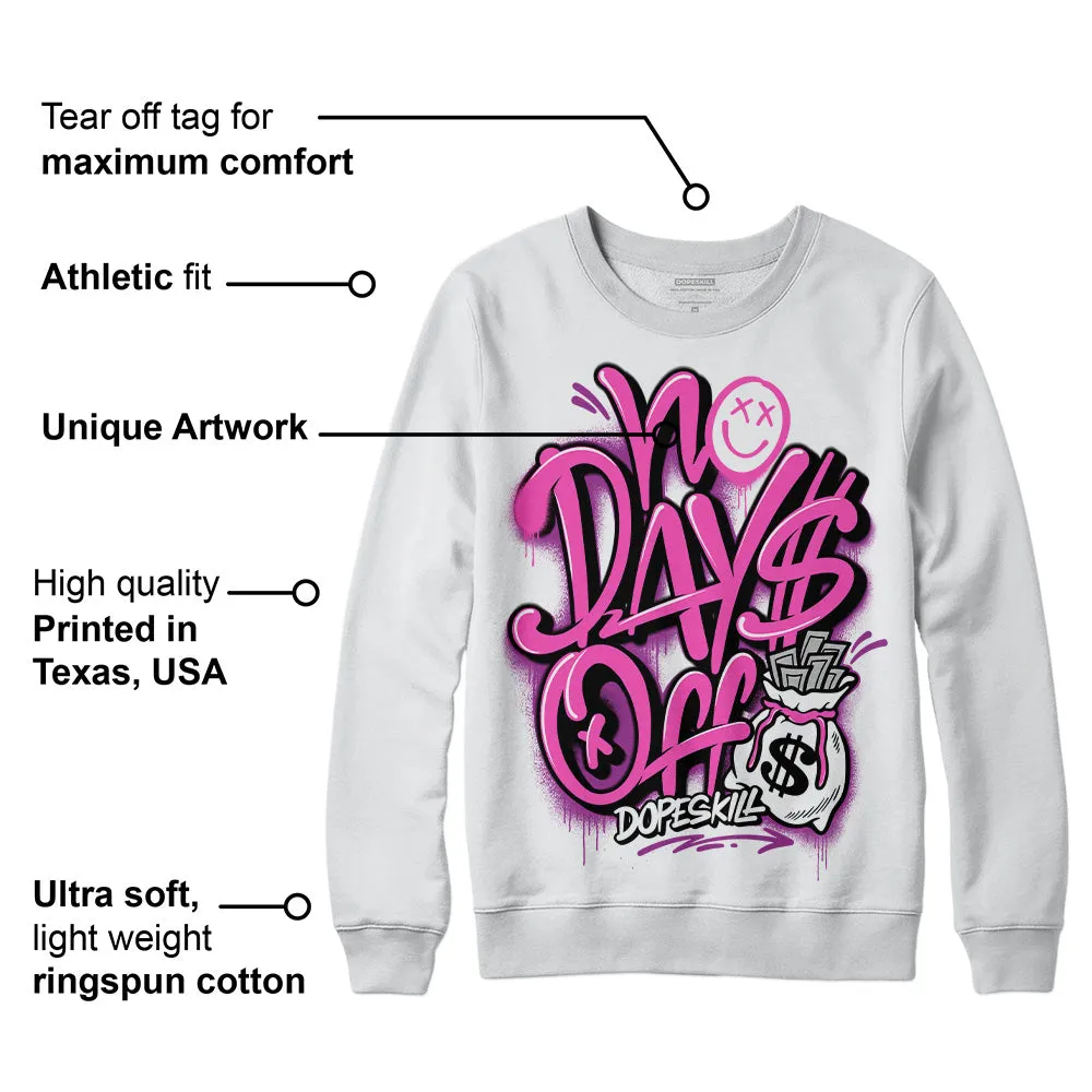 Hyper Violet 4s DopeSkill Sweatshirt No Days Off Graphic sold by DopeSkill product image thumbnail 3