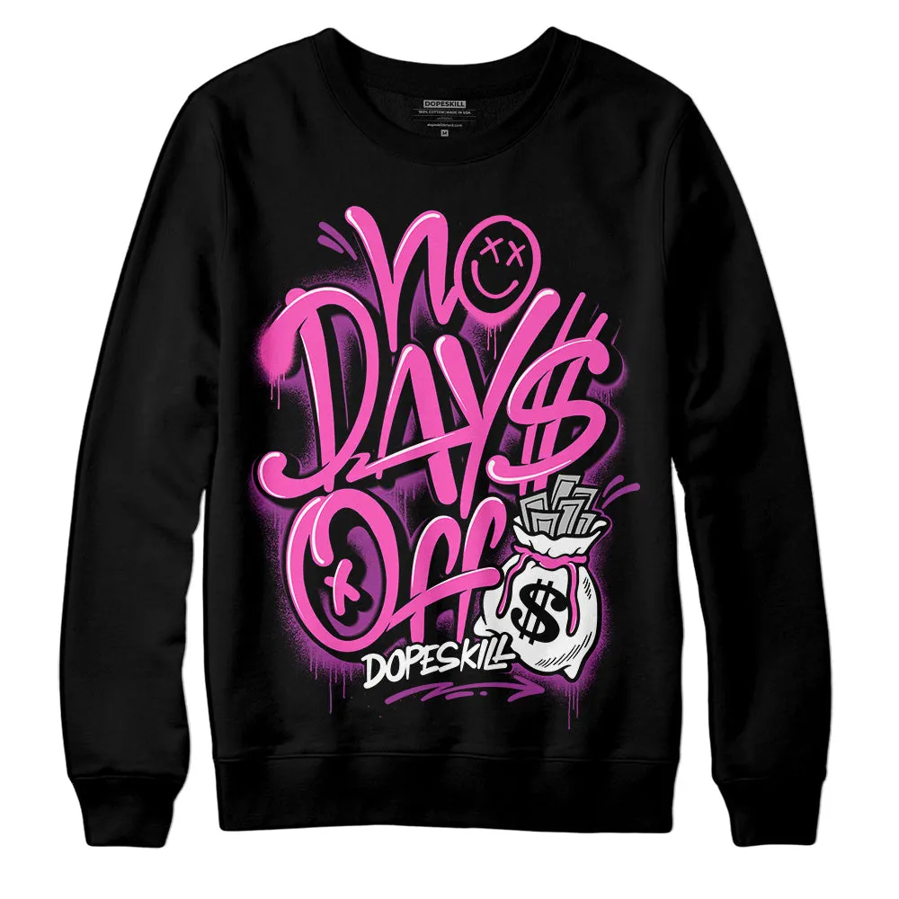 Hyper Violet 4s DopeSkill Sweatshirt No Days Off Graphic sold by DopeSkill product image thumbnail 2