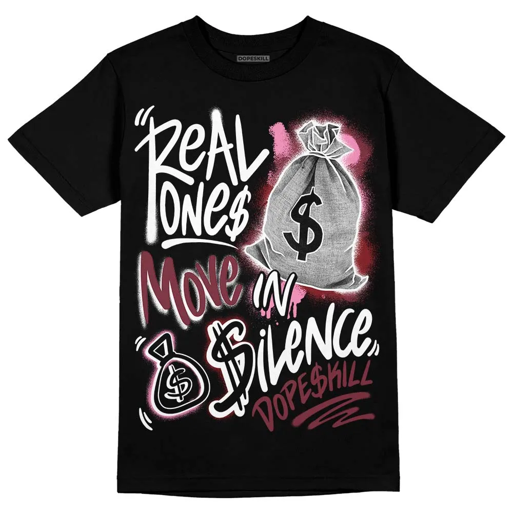 Team Red 1s DopeSkill T-Shirt Real Ones Move In Silence Graphic sold by DopeSkill product image thumbnail 2