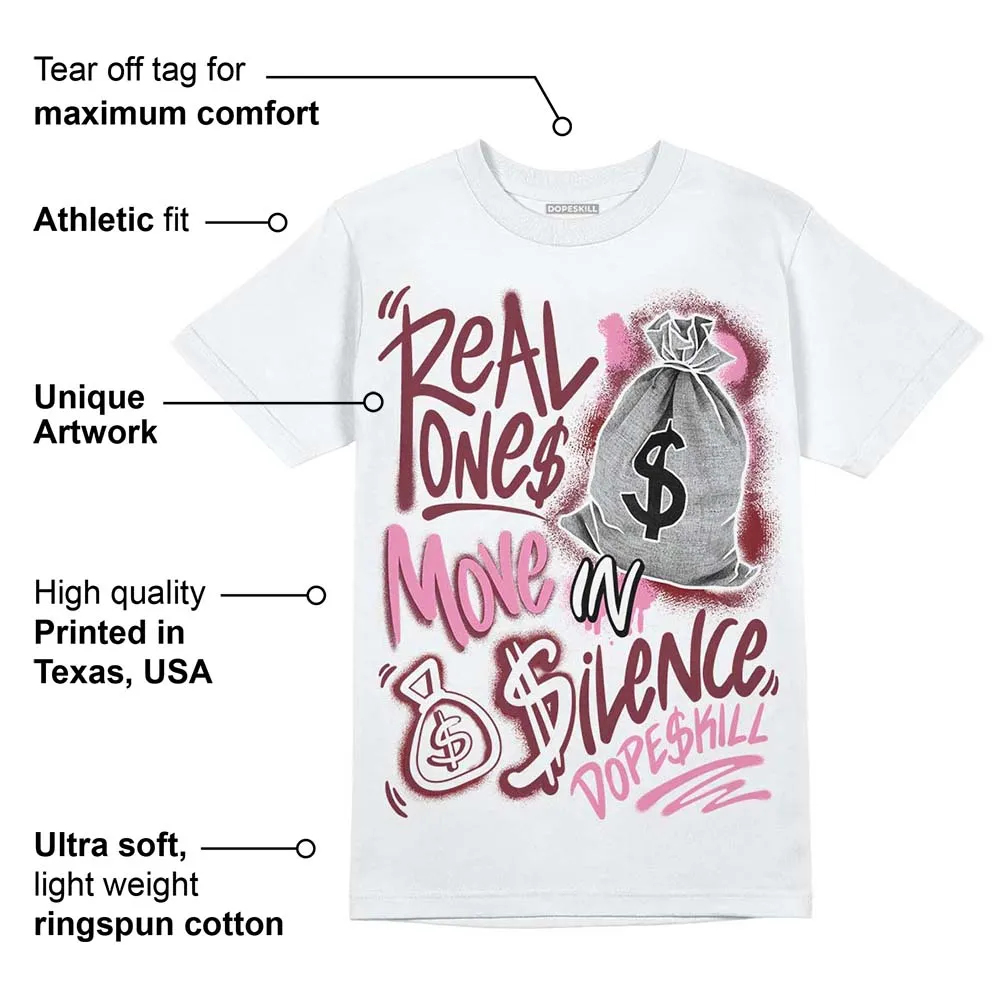 Team Red 1s DopeSkill T-Shirt Real Ones Move In Silence Graphic sold by DopeSkill product image thumbnail 3