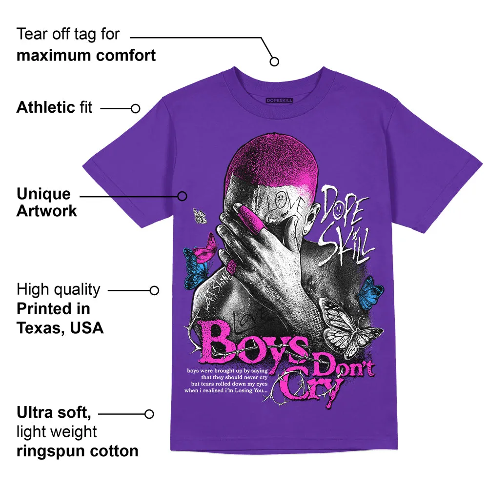 Dunk Purple Championship Court White DopeSkill Purple T-shirt Boys Don't Cry Graphic sold by DopeSkill product image thumbnail 2