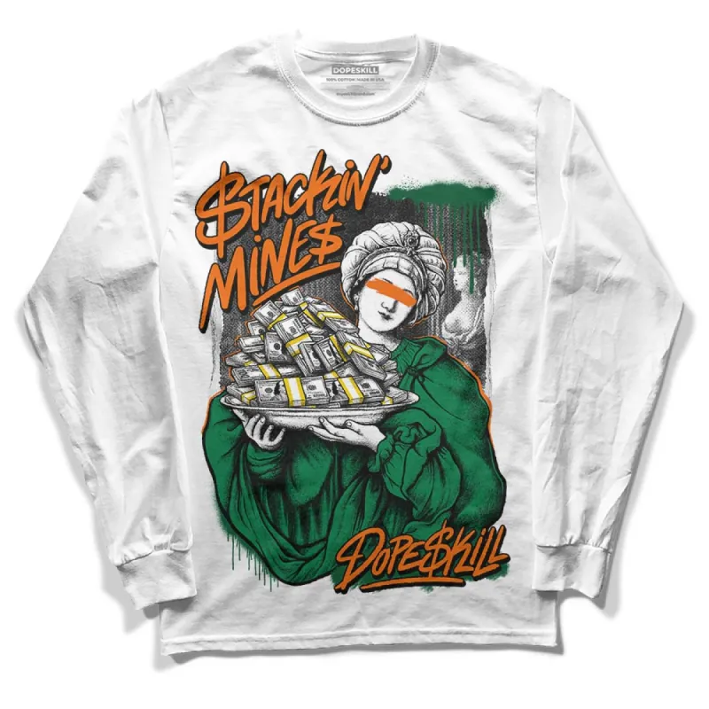Green Collection DopeSkill Long Sleeve T-Shirt Stackin Mines Graphic made by DopeSkill