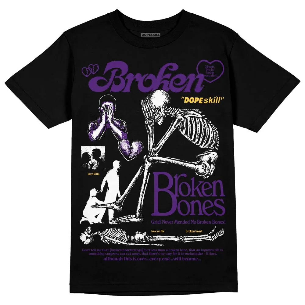 Field Purple 12s DopeSkill T-Shirt Broken Bones Graphic sold by DopeSkill product image thumbnail 2