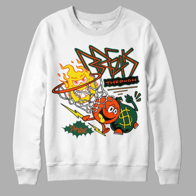 Dunk Team Dark Green Orange DopeSkill Sweatshirt Break Through Graphic sold by DopeSkill