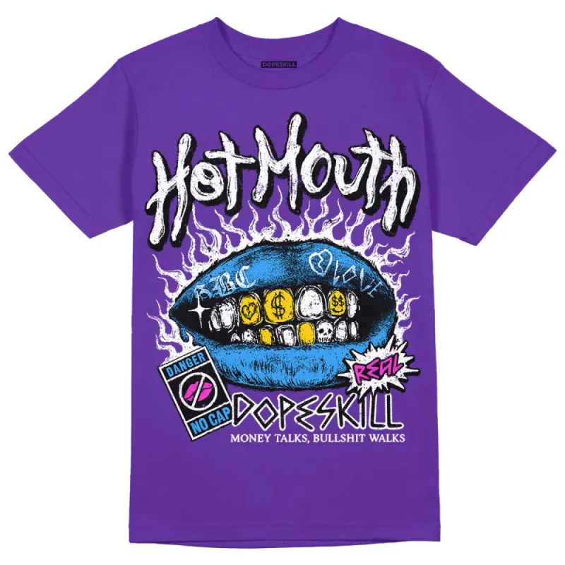 PURPLE Collection DopeSkill Purple T-shirt Hot Mouth Graphic sold by DopeSkill