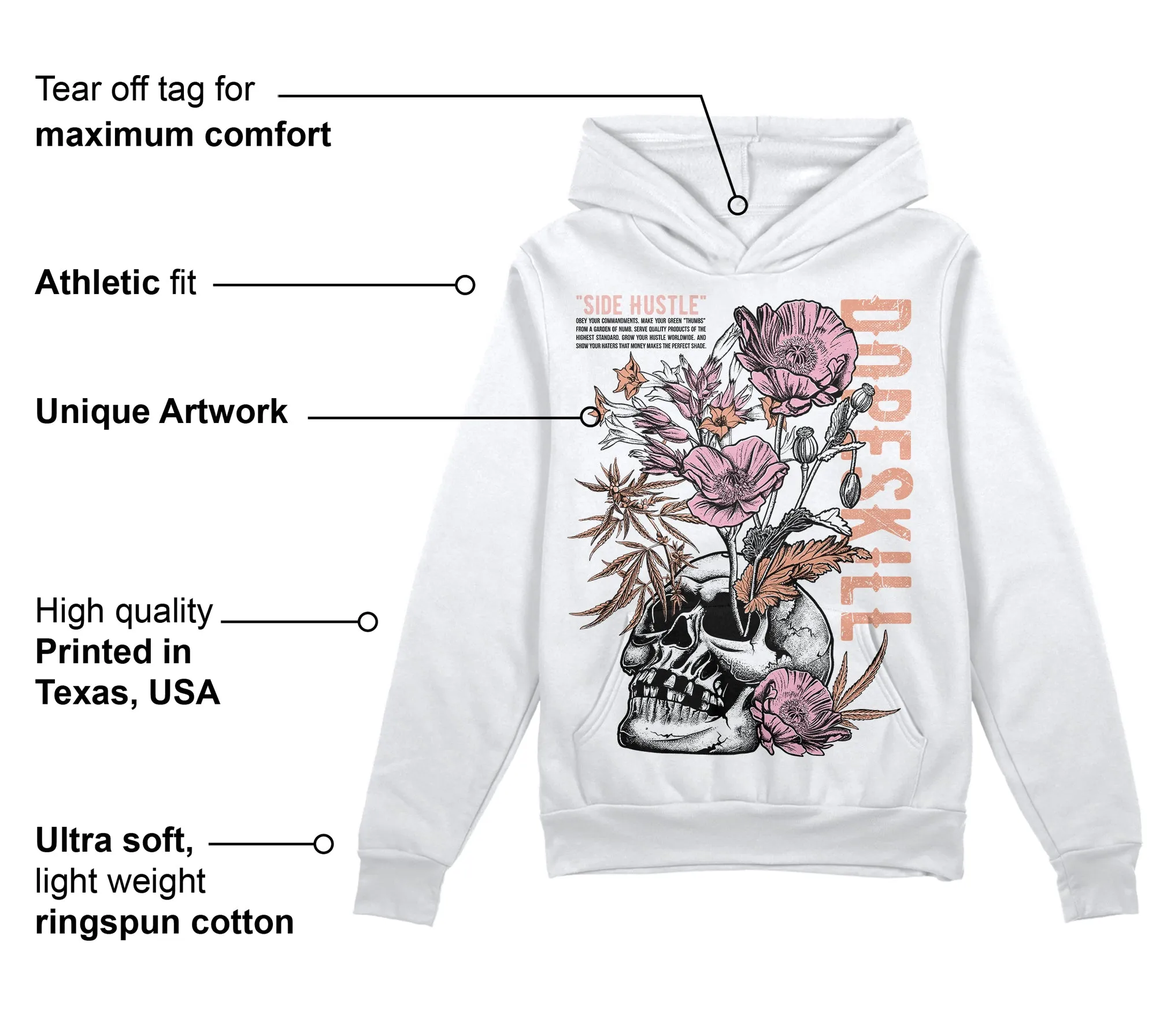 Legend Pink 11s DopeSkill Hoodie Sweatshirt Side Hustle Graphic sold by DopeSkill product image thumbnail 3