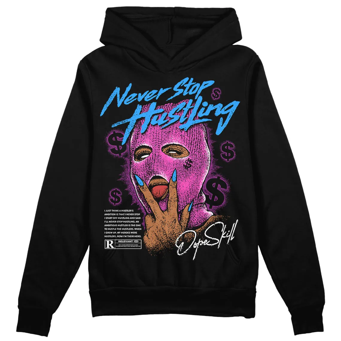 Hyper Violet 4s DopeSkill Hoodie Sweatshirt Never Stop Hustling Graphic sold by DopeSkill product image thumbnail 2