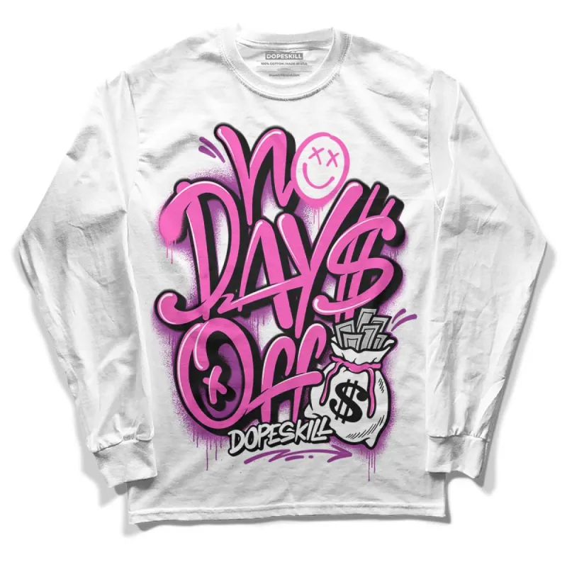 Hyper Violet 4s DopeSkill Long Sleeve T-Shirt No Days Off Graphic sold by DopeSkill
