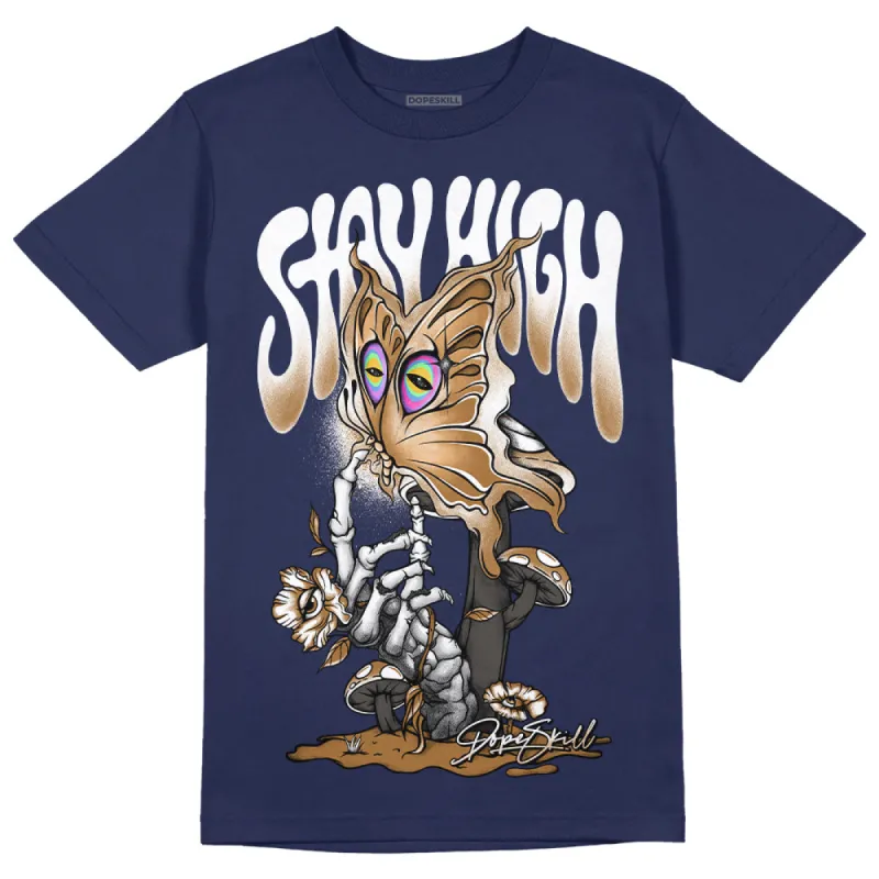 Dunk Premium Tweed Corduroy DopeSkill Navy T-shirt Stay High Graphic sold by DopeSkill